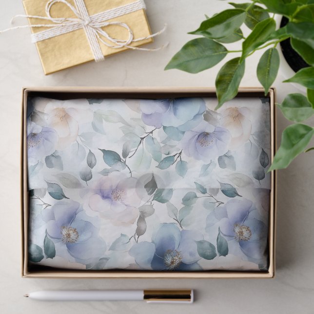 Papel De Seda Chuva de Noiva Flores de Lavanda Lindas Românticas (Presente)