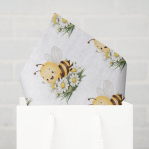 Papel De Seda Chuva Floral Daisy Oh Bebê Abelha Chuvinha de Bebê
