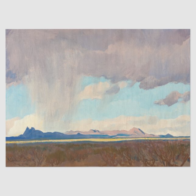 Papel De Seda Chuva para o Golfo por Maynard Dixon (Frente )