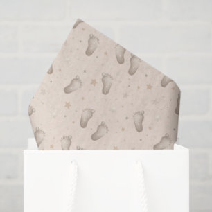 Papel De Seda Chuveiro de Decoupage de Pés de Bebê