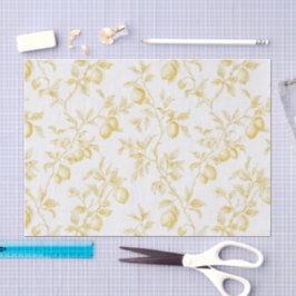 Papel De Seda Chuveiro de Noiva de Limões Amarelos Chic