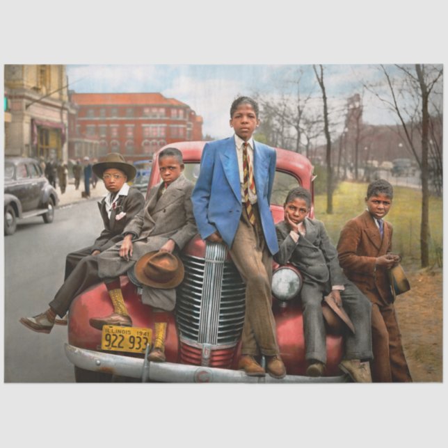 Papel De Seda Cidade - Chicago, IL - Eu e os rapazes 1941 (Frente )