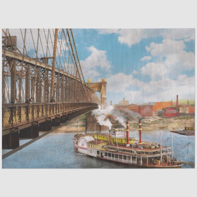 Papel De Seda Cidade - Cincinnati, OH Cidade de Cincinnati 1906 (Frente )