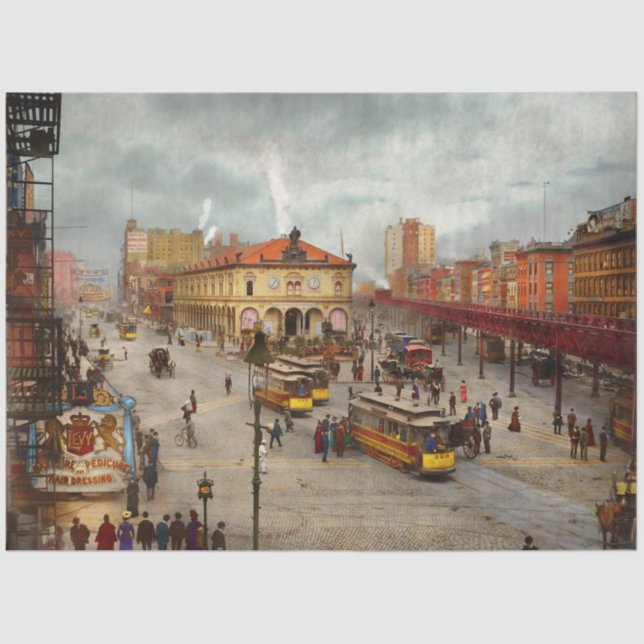 Papel De Seda Cidade - NY - É digno de notícia 1901 (Frente )