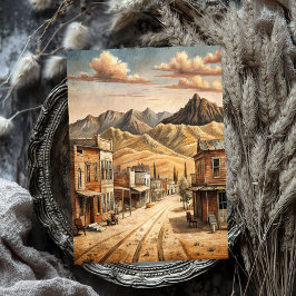 Papel De Seda Cidade pequena ocidental na pradaria oeste selvage