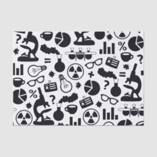 Papel De Seda Ciência para o teste padrão do cientista (preto