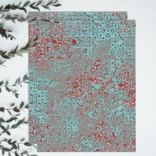 Papel De Seda Cimento de Cobre Enrugado Cement Texturizado Damas