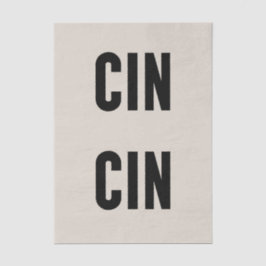 Papel De Seda Cin Cin Typography