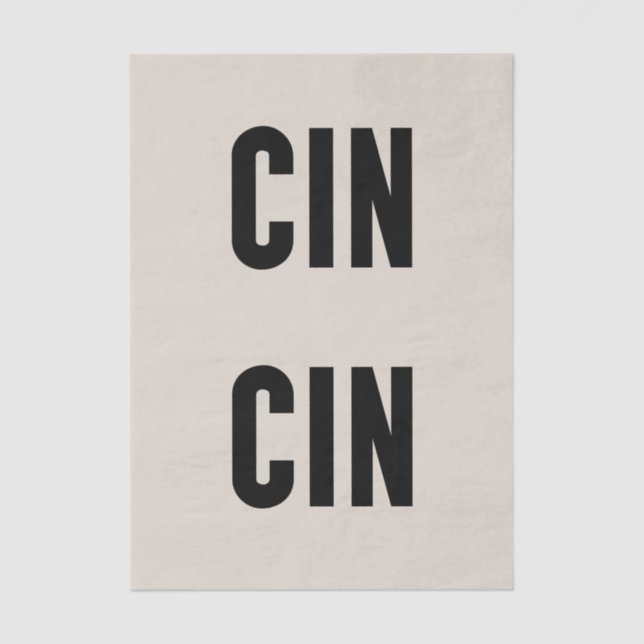 Papel De Seda Cin Cin Typography (Frente )