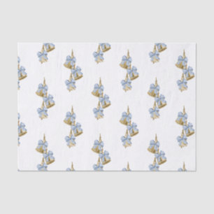 Papel De Seda Cintos de Arco de Natal Azul Chinoiserie