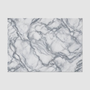 Papel De Seda Cinza Chic e Branco com Aparência de Mármore Glamo