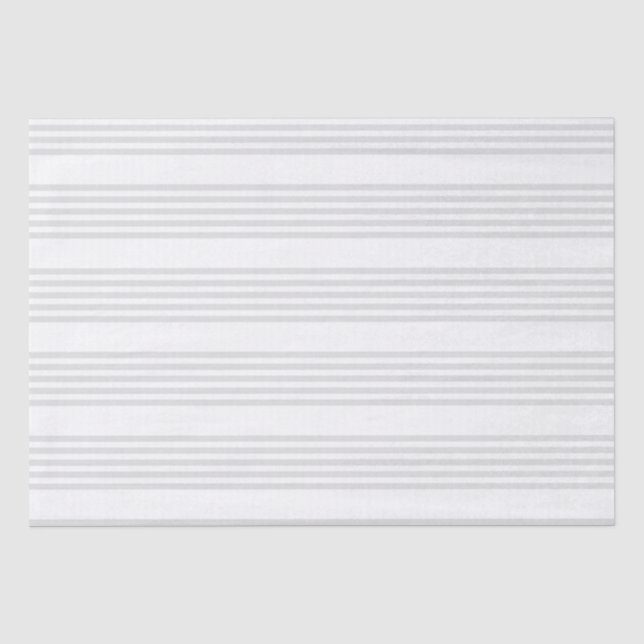 Papel De Seda Cinza clara e padrão de cinco faixas brancas (Frente )