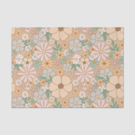Papel De Seda Cinza Cor-de-rosa cor laranja pêssego Floral