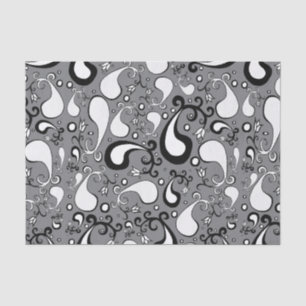 Papel De Seda Cinza de abstrato e padrão de salsicha de Tulip b