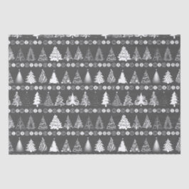 Papel De Seda Cinza de Árvore de Natal rico