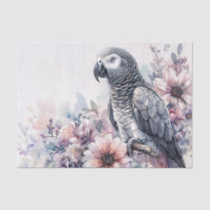 Papel De Seda Cinza do Congo - Cor Floral da Água
