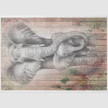 Cinza Elefante Família Watercolor