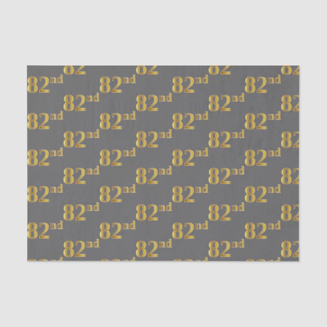 Papel De Seda Cinza, Faux Dourado 82º (oitenta e segundos) Event (Frente )