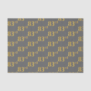 Papel De Seda Cinza, Faux Dourado 83º (oitenta e três) Evento
