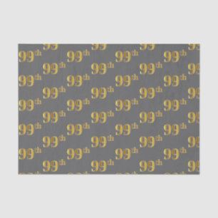 Papel De Seda Cinza, Faux Dourado 99º (99º) Evento