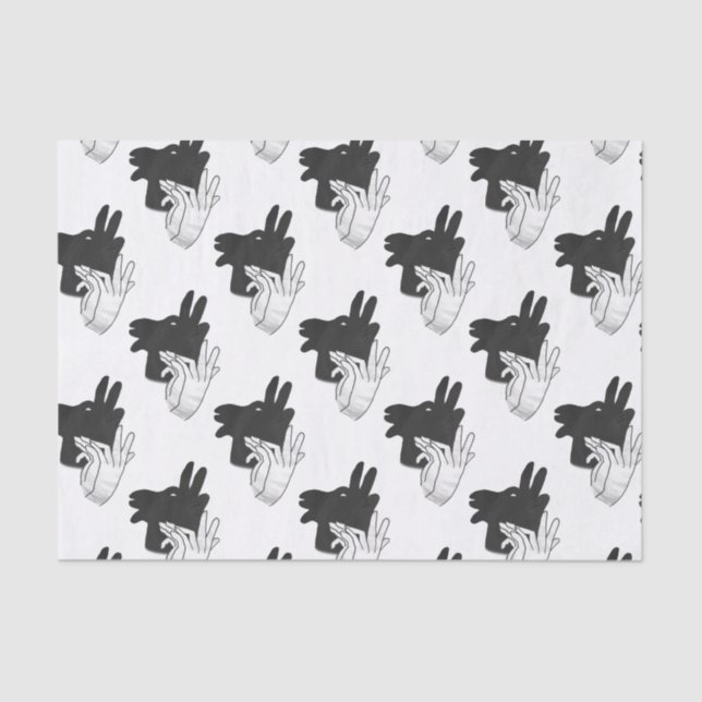 Papel De Seda Cinza Hand Silhouette Billy Goat (Frente )