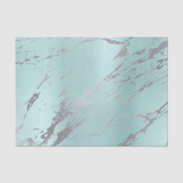 Papel De Seda Cinza Marble Prata Metálica Azul