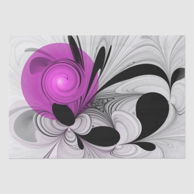 Papel De Seda Cinza Negra abstrato com Fratura Magenta (Frente )