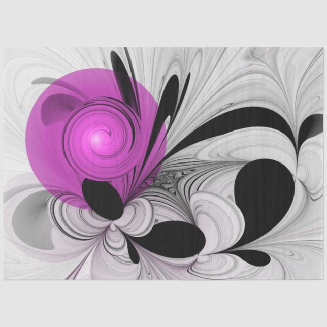 Papel De Seda Cinza Negra abstrato com Fratura Magenta (Frente )