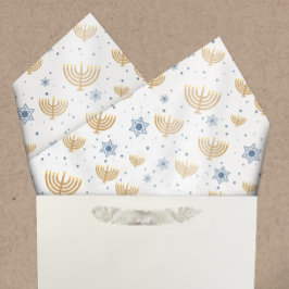 Papel De Seda Cinza Pérola Hanukkah Menorah Estrela de David Pat