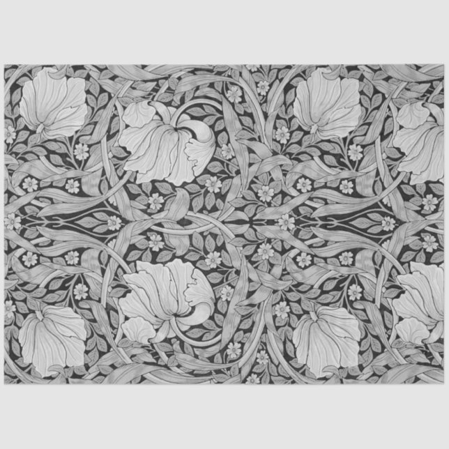 Papel De Seda Cinza Pimpernel Monotone, William Morris (Frente )