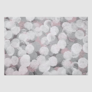 Papel De Seda Cinza rosa e pontos brancos Abstrato