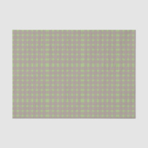 Papel De Seda Cinza Verde Padrão Gingham