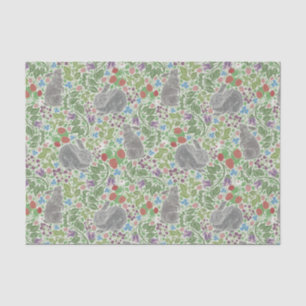 Papel De Seda Cinza Vitoriana Bunny Rabbit come berry