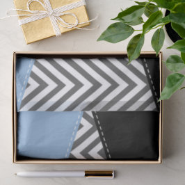 Papel De Seda Cinza Zigzag, Cinza Chevron, Zigzag Patterno, Azul