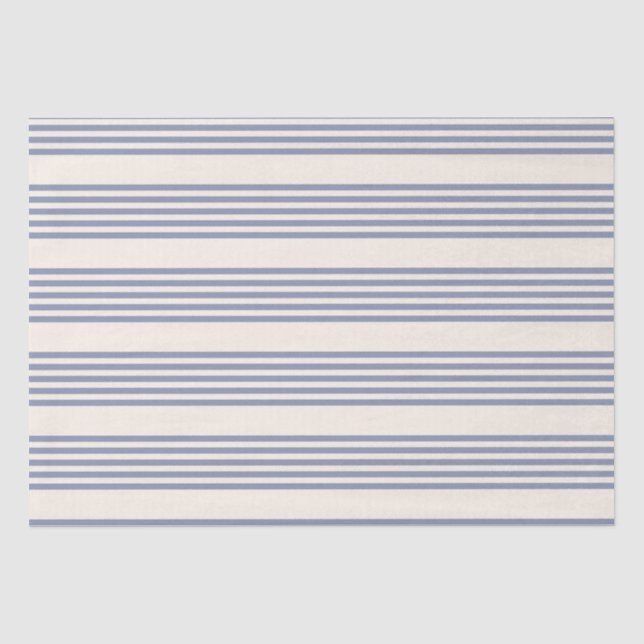 Papel De Seda Cinzas azuis e cor bege, com cinco faixas (Frente )