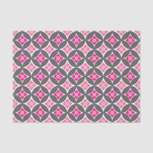 Papel De Seda Cinzas com flor, rosa e prata