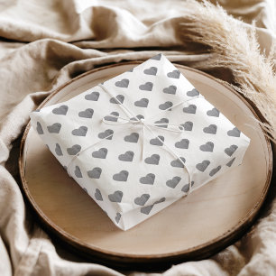 Papel De Seda Cinzas Concretas Simétricas em Branco