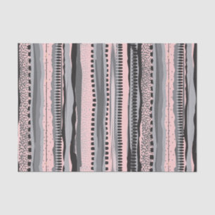 Papel De Seda cinzas e padrões geométricos tribais amarelos