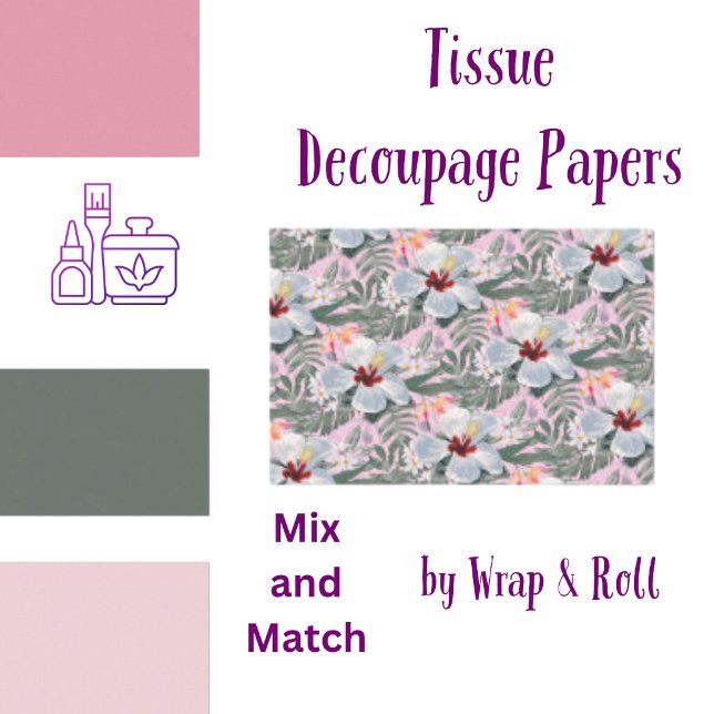 Papel De Seda Cinzas Florestais Tropicais, Rosa, Branco (Criador carregado)