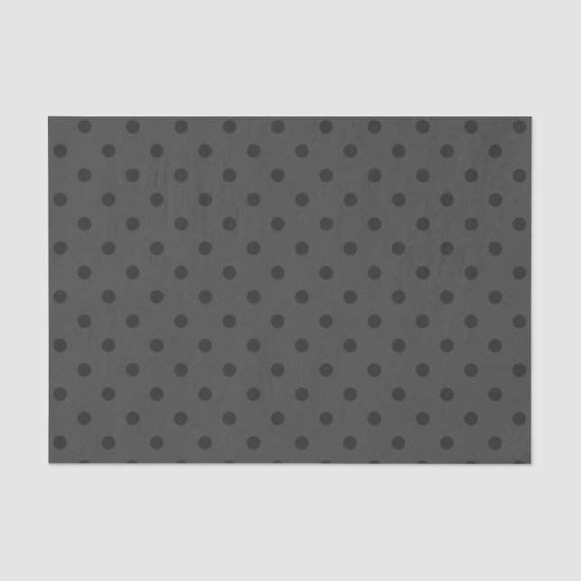 Papel De Seda Cinzas Médias e Bolinhas Escuras (Frente )