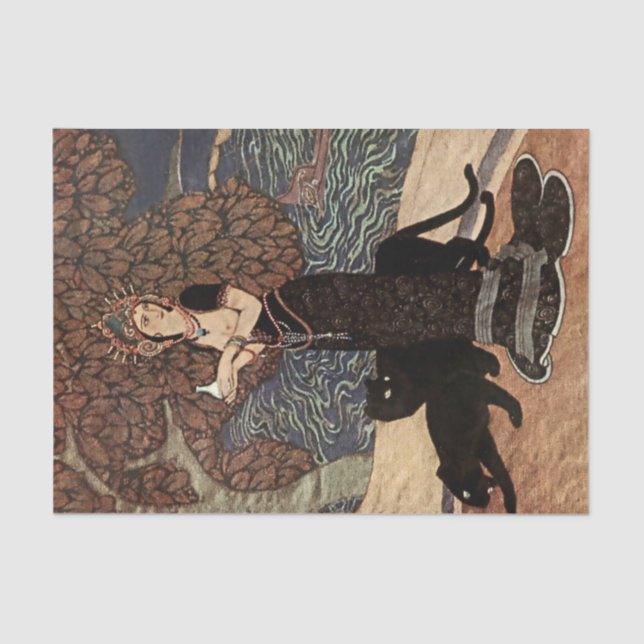 Papel De Seda "Circe the Enchantress" de Edmund Dulac (Frente )