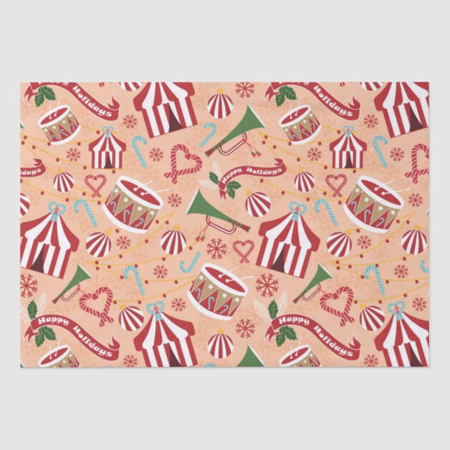 Papel De Seda Circo de Natal (Frente )