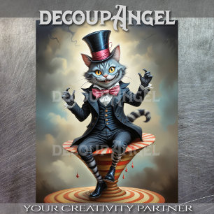 Papel De Seda Circo Vitoriano Cheshire Cat - Desligamento