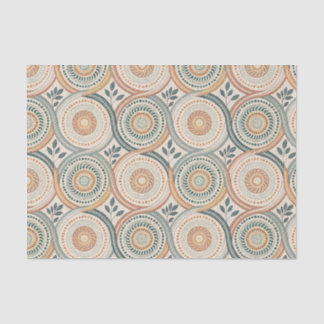 Papel De Seda Círculo Espiritual Boho Mandala & Arte de Folha Bo