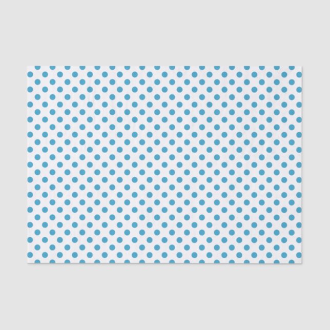 Papel De Seda Círculos Bolinhas Azuis de Peacock (Frente )