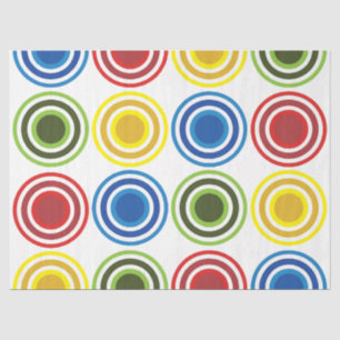 Papel De Seda Círculos Concentrados Coloridos Aniversário