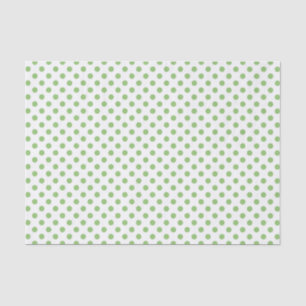 Papel De Seda Círculos de Bolinhas Verdes do Pistachio