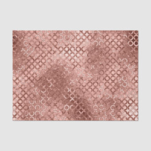 Papel De Seda Círculos Dourados Rosa Brilhantes Luxo Faísca Rosa