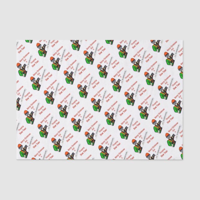 Papel De Seda Cirurgião Árvore Arborista no trabalho presente Ch (Frente )