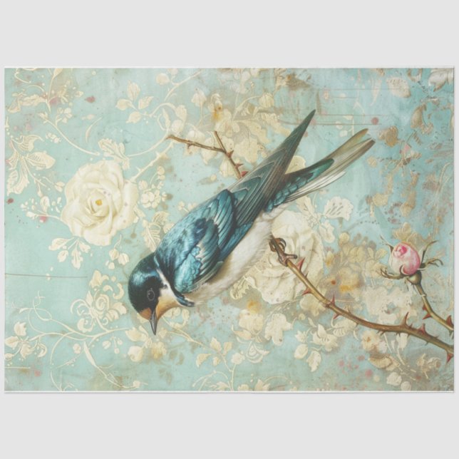 Papel De Seda Cisne Azul (Frente )